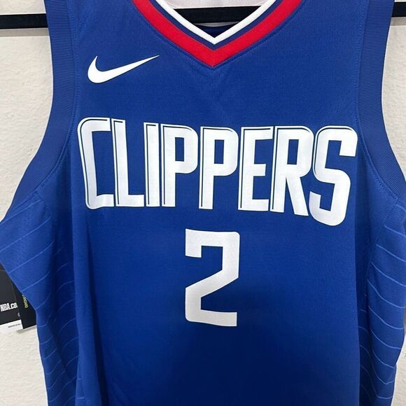 NWT‎ Nike Mens Royal Blue Kawhi Leonard Icon LA Clippers Swingman Jersey Medium - Picture 2 of 6